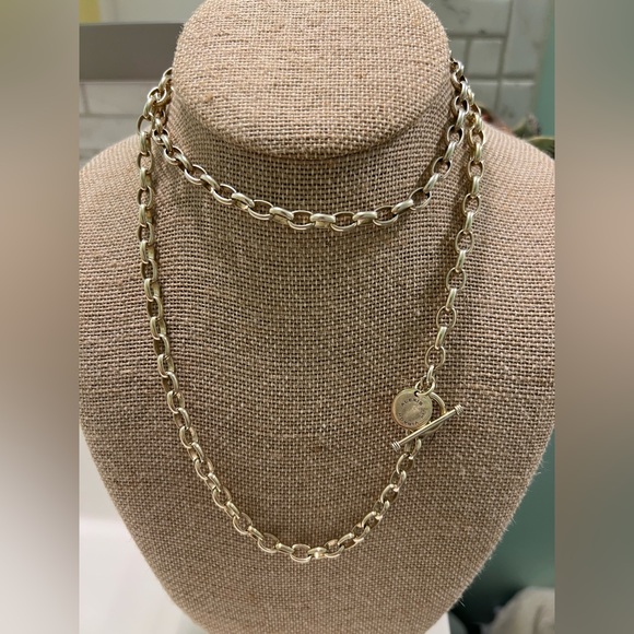 designer Alexis Von Viragh  925 Necklace  Gold Tone Long 33 In / 56g - Picture 3 of 16